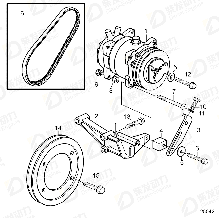 VOLVO Bracket 21457182 Drawing